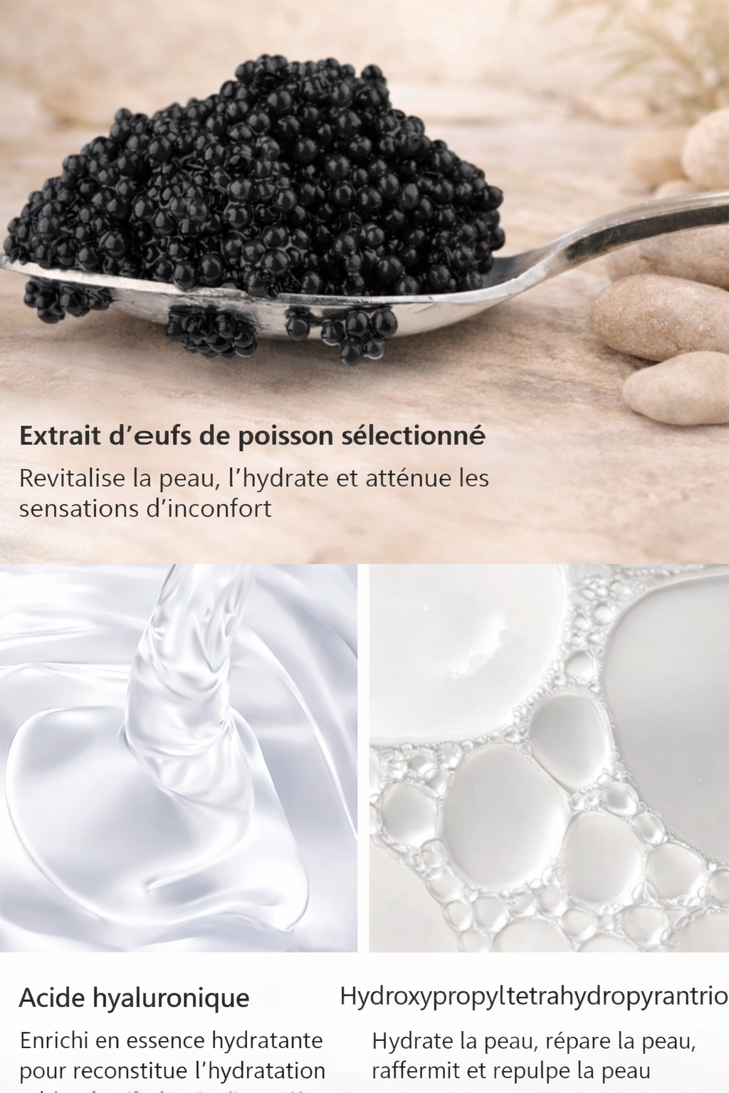 Coffret de Soins Visage au Caviar – Sérum & Essences Hydratantes