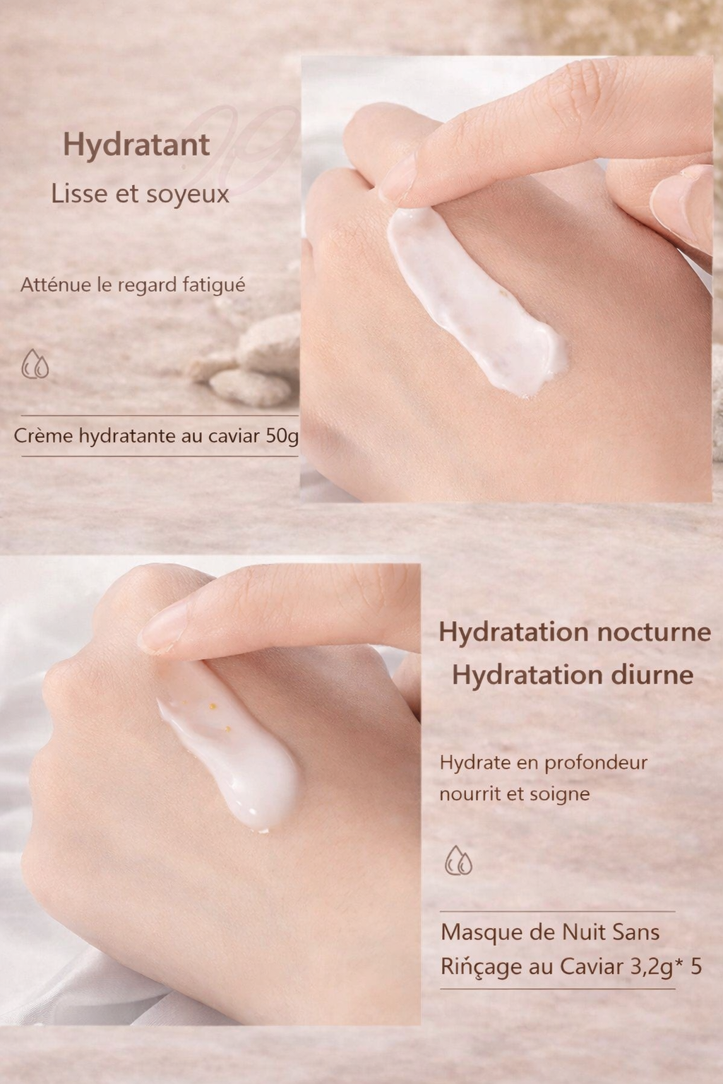 Coffret de Soins Visage au Caviar – Sérum & Essences Hydratantes