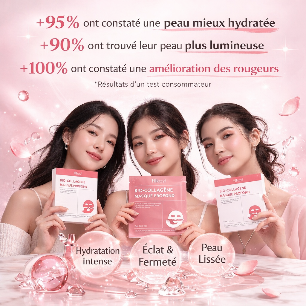 Masque de Nuit Coréen Repulpant – Effet Glass Skin (Bio-Collagène)